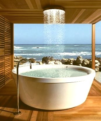 Seaside Overhead Shower Bath, Italy