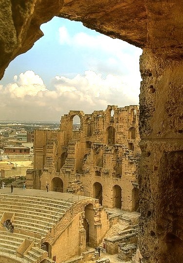 The African Colosseum in El Djem, Tunisia