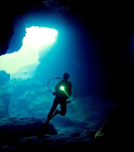 Exploring a limestone cave under the Pacific island of Niue
