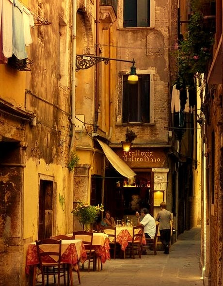 Sidewalk Cafe, Venice, Italy