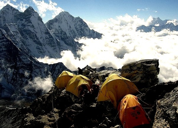 Base camp above the clouds, Ama Dablam Expedition, Nepal