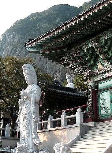 Buddhist temple in Jeju Island, South Korea