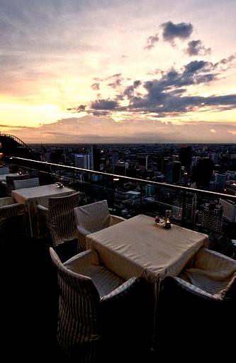 Vertigo open-air rooftop lounge in Bangkok, Thailand