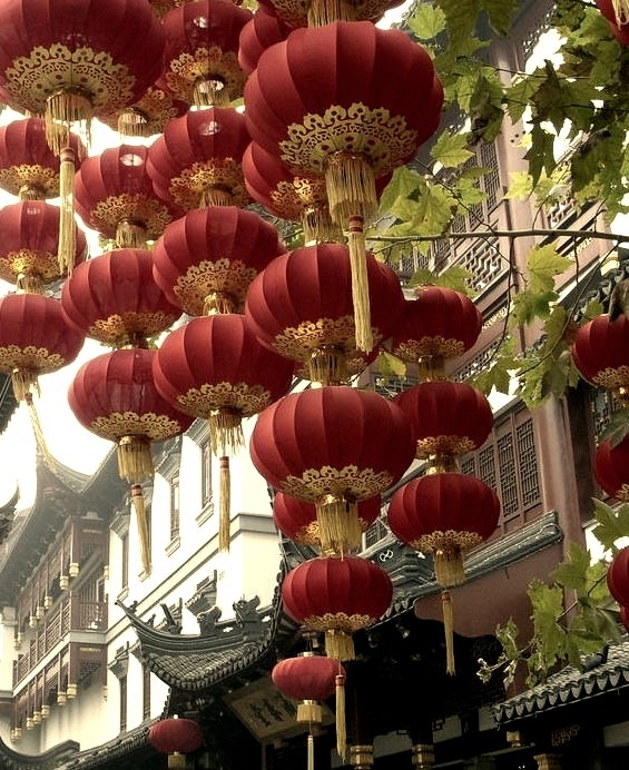 Red lanterns in Shanghai, China
