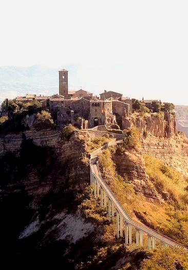 The hill town of Civita di Bagnoregio in Lazio, Italy