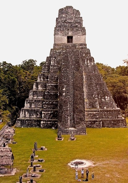 Temple of the Great Jaguar at Tikal mayan site, Guatemala