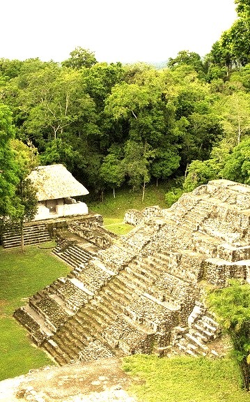 The mayan archeological site at Yaxha in Peten, Guatemala